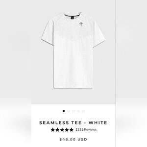 Three Nails Seamless Mens Tee White